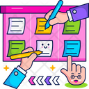 Kanban Board Notes Sticky Notes Icon
