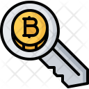 Key Bitcoin Coin Icon