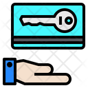 Hand Key Card Key Icon