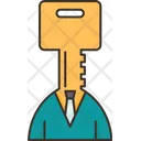 Keyman Icon - Download in Colored Outline Style