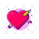 Killed Heart Heart Design Icon