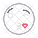 Kissed Love Winking Icon