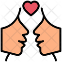 Kissing Couple Face Icon