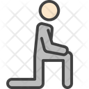 Human Knee Kneel Icon