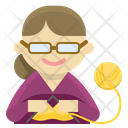 Knitting Old Woman Icon