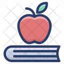 Knowledge Book Healthy Reading Apple With Book Icon