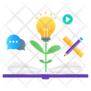 Knowledge Growth Idea Growth Education Growth Icon