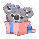 Koala In Gift Box Icon