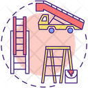 Ladders And Scaffolding Icon