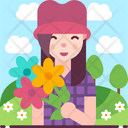 Lady In Park Icon
