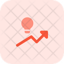 Lamp And Up Chart Idea Growth Finance Icon