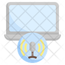 Laptop Voice Recording Microphone Icon