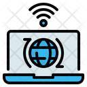 Internet Globe Laptop Icon
