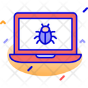 Laptop Bug Virus Icon