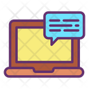 Laptop Chatm Laptop Chat Online Chat Icon