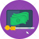 Laptop Money Online Money Finance Icon