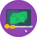 Laptop, Money, Computer, Doller, Currency, Device, Banking, Screen, Personalize, Arrow, Pointer Icon
