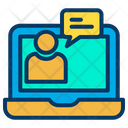 Laptop Online Chat Icon