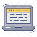 Laptop Screen Online Coding Online Programming Icon