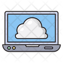 Cloud Laptop Server Icon