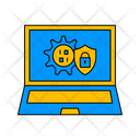 Laptop System Security Icon