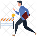 Businessman Running Business Man Going Employer In Hurry Icon
