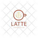 Latte Logo Hot Coffee Latte Logomark Icon