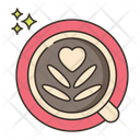 Latte Art Coffee Drink Icon