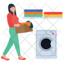Laundry Washing Clothes Dry Machine Icon