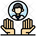 Leader Human Resources Hands Icon