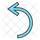 Left Arrow Curve Icon