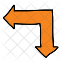 Left Down Arrows Icon