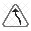 Left Bend Sign Icon