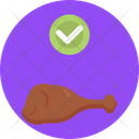Keto Diet Chicken Meat Icon