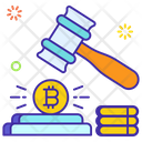 Attorney Legal Bitcoin Cryptocurrency Law Icon