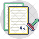 Legal Document Notary Icon