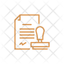 Legal Right Stamp Contract Agreement Icon