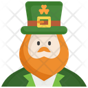 Man Leprechaun St Patrick Day Icon