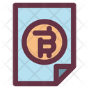 Bitcoin Letter Document Icon