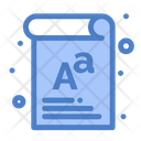 Letter Font Document Icon