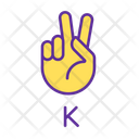 K Letter Sign Icon