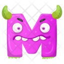Letter M Monster Icon