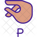 P Letter Sign Icon