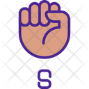Letter S In American Sign Language Icon