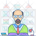 Librarian Library Incharge Bibliographer Icon