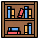 Library Bookshelf Bookcase Icon