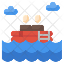 Life Raft Ferry Boat Ship Icon
