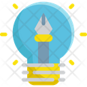 Lightbulb Pen Graphic Icon