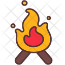 Fire Camping Wood Icon