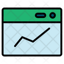 Line Chart Presentation Business Icon